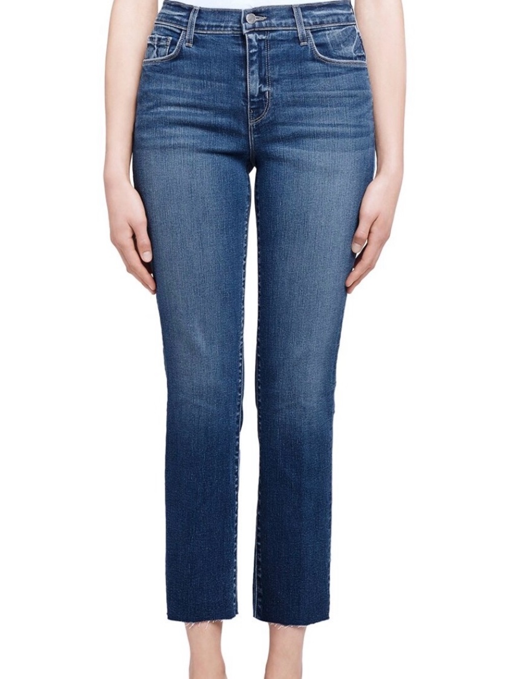 L’Agence Sada High Rise Cropped Slim Jeans